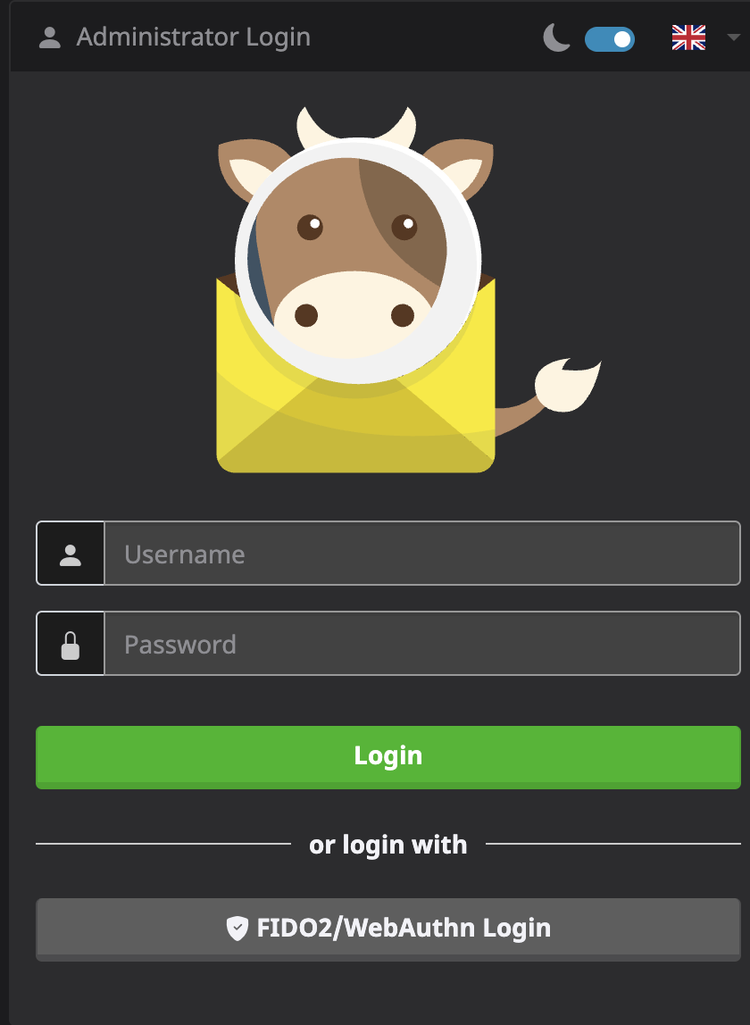 Screenshot of interface