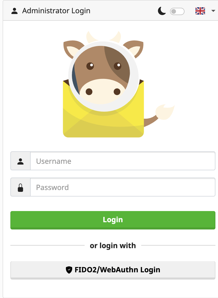 Screenshot of interface