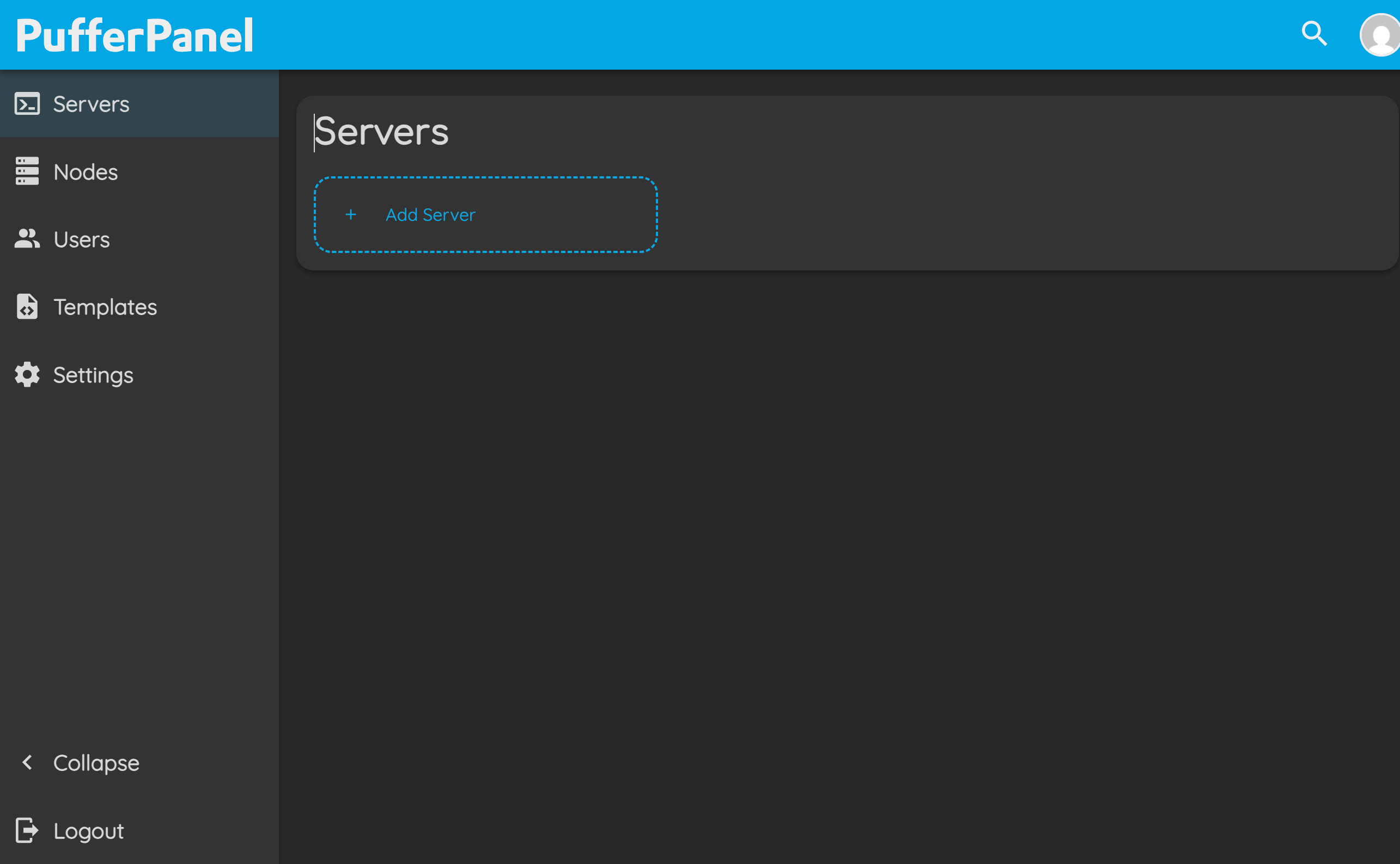 Screenshot of interface