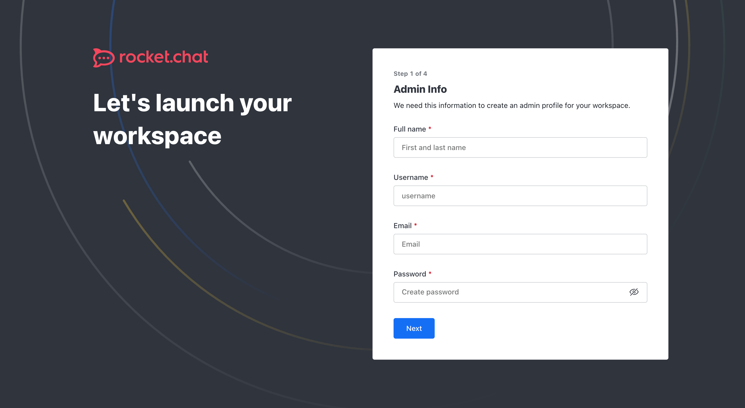 Screenshot of interface